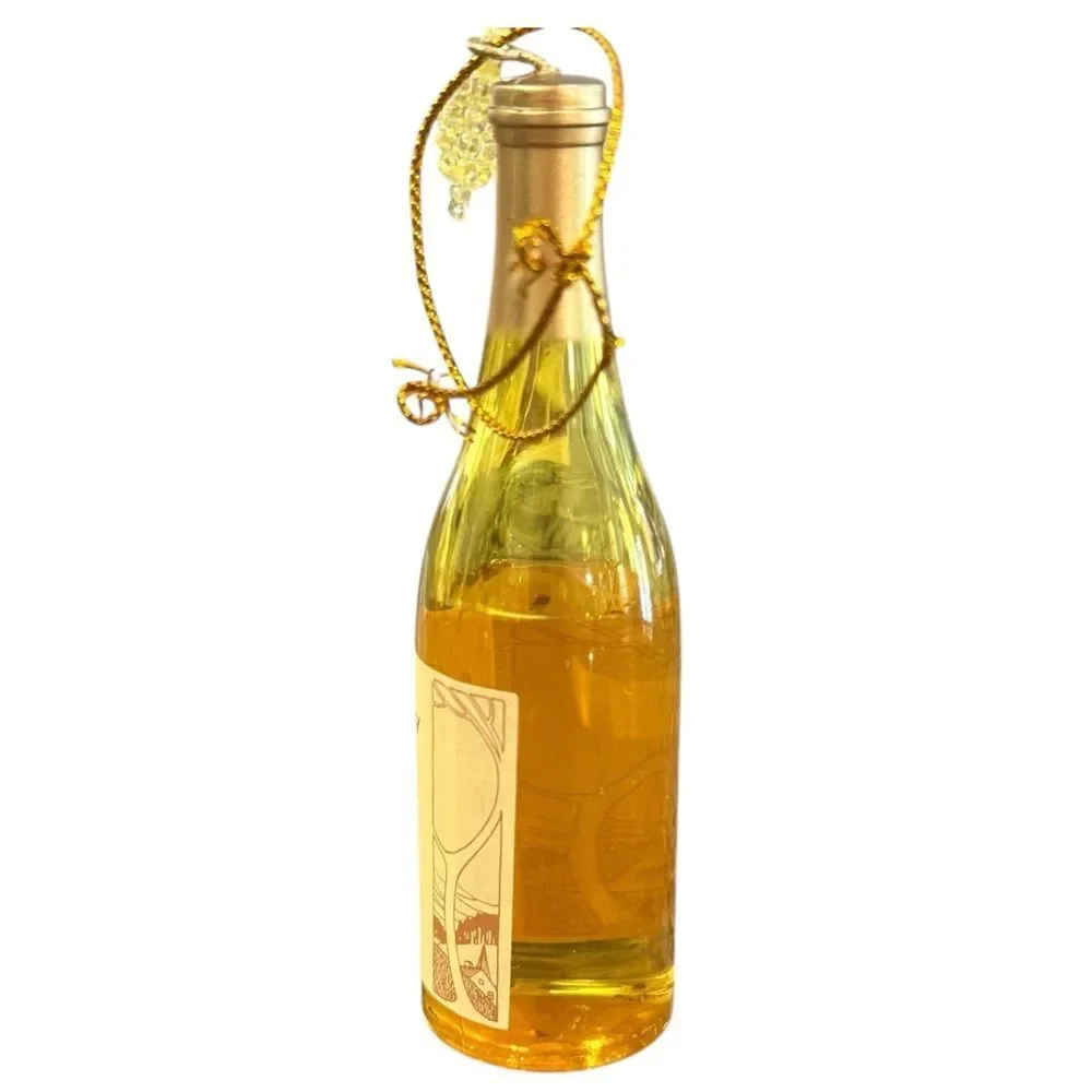Chardonnay Wine Vintage Funny Humorous Christmas Tree Holiday Ornament.